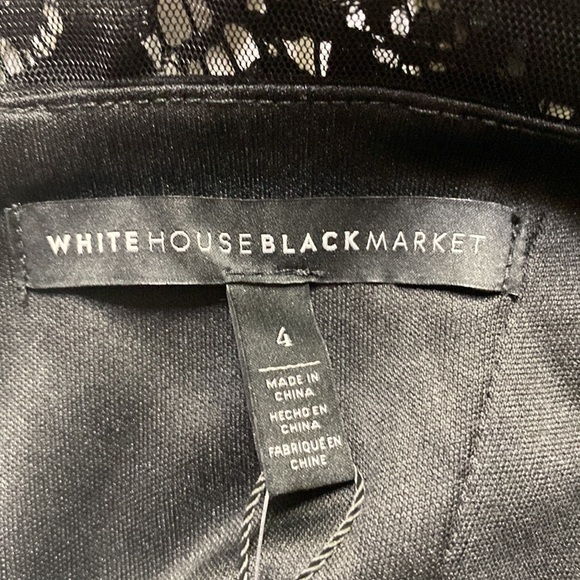 WHBM Floral Lace Pewter Sheath Dress - Picture 6 of 7